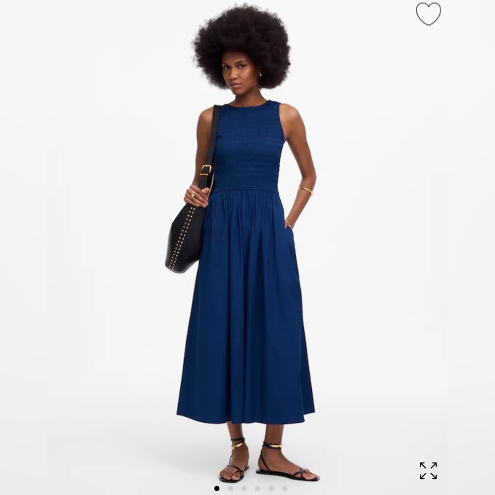 NWT Madewell Melody Poplin Midi Dress